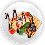 Nutella Strawberry Belgium Waffle 